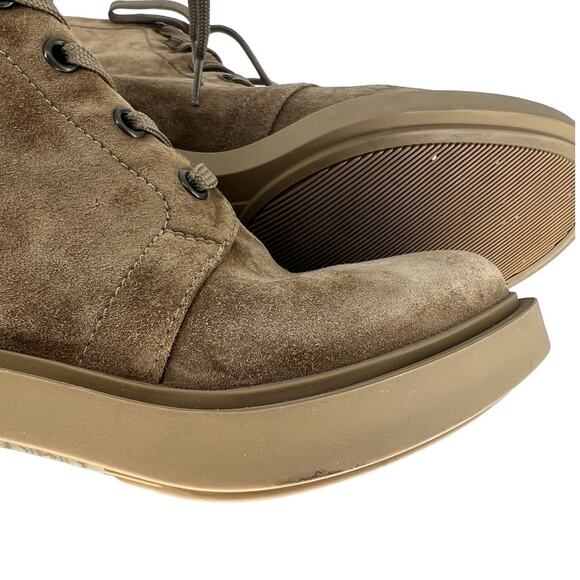 Gianvito Rossi Foster 45mm Suede Lace Up Boots in Beige - Picture 11 of 16